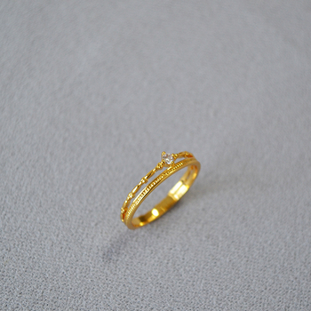 Prsten – bakar – Miya Sophia Jewelry – Geometrijski stil – elektroplatiranje