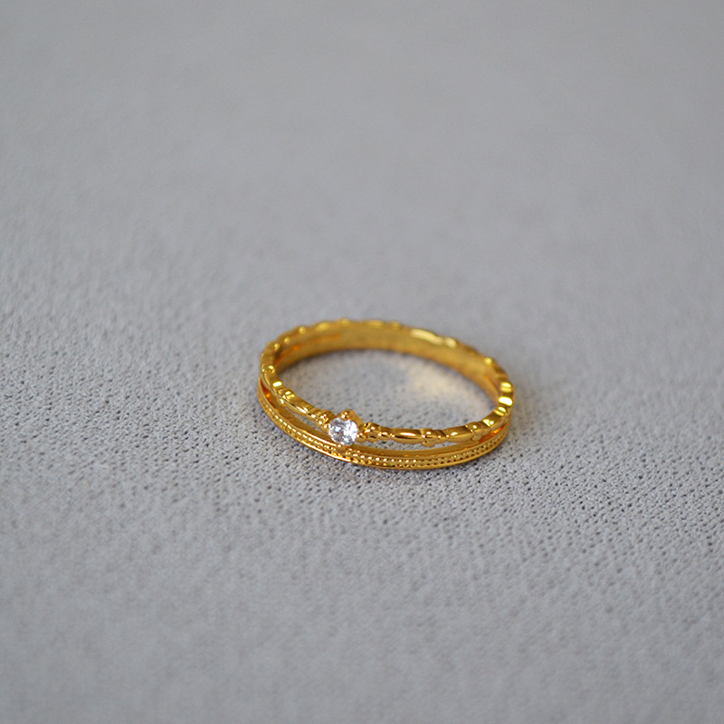 Prsten – bakar – Miya Sophia Jewelry – Geometrijski stil – elektroplatiranje