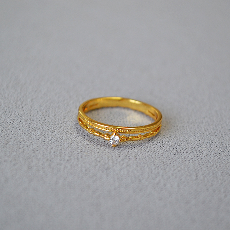 Prsten – bakar – Miya Sophia Jewelry – Geometrijski stil – elektroplatiranje