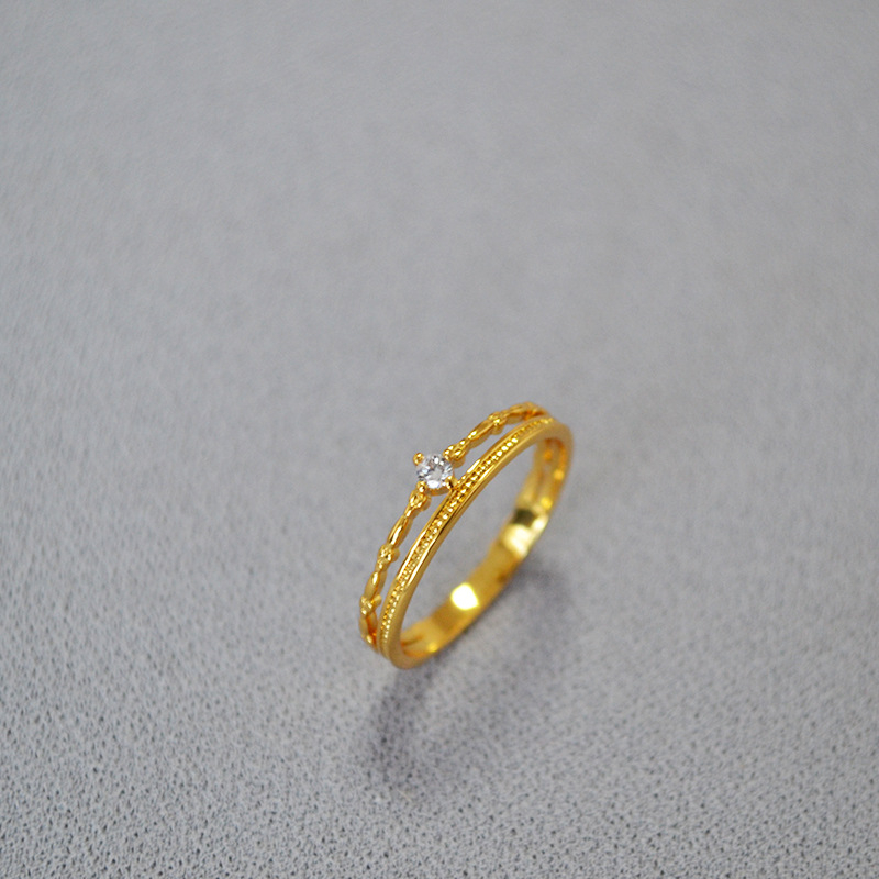 Prsten – bakar – Miya Sophia Jewelry – Geometrijski stil – elektroplatiranje