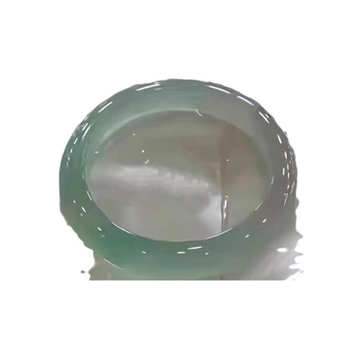 Jadeito apyrankė su plūduriuojančiomis gėlėmis - universali, poliruota, geometrinis dizainas