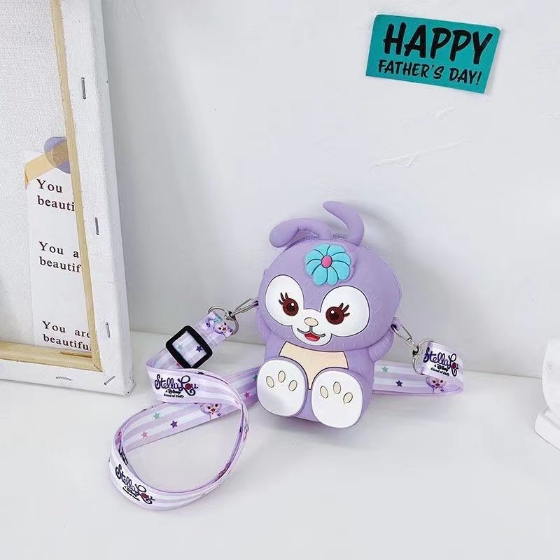 Portofel de monede din silicon pentru copii, cu iepuraș desen animat, unisex, impermeabil