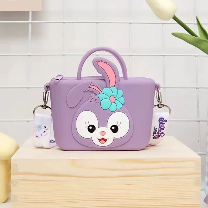 Portofel de monede din silicon pentru copii, cu iepuraș desen animat, unisex, impermeabil