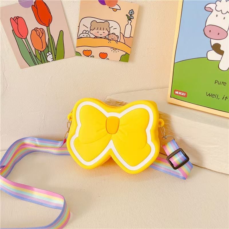 Portofel de monede din silicon pentru copii, cu iepuraș desen animat, unisex, impermeabil