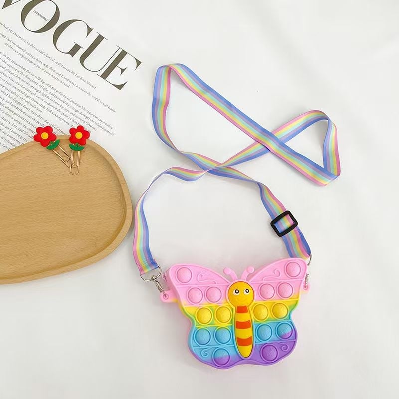 Portofel de monede din silicon pentru copii, cu iepuraș desen animat, unisex, impermeabil