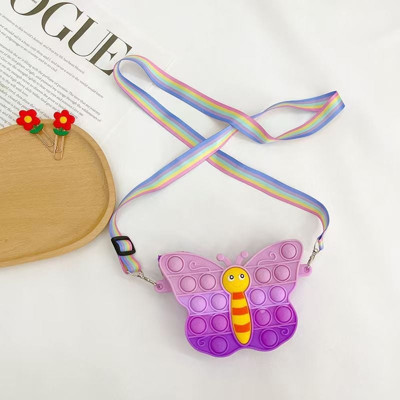 Portofel de monede din silicon pentru copii, cu iepuraș desen animat, unisex, impermeabil