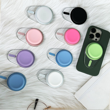 Snap-on telefona statīvs ar MagSafe magnētisku piesaisti un teleskopisku salokāmu roku, saderīgs ar iPhone 15/14/13/12, PC materiāls