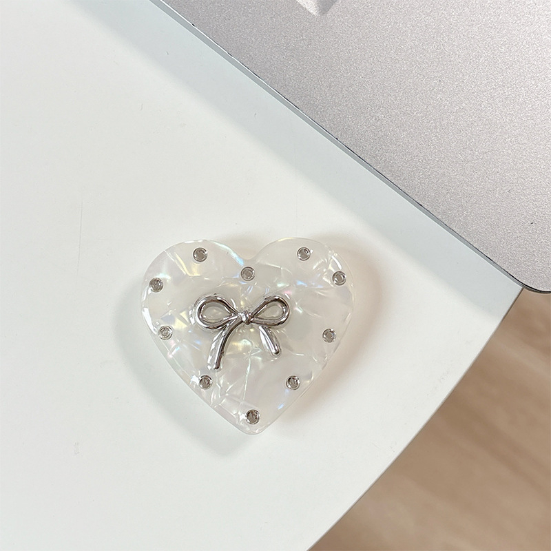 Držač za telefon s rhinestone mašnicom i jastučićem zraka – materijal smola, jednostavan dizajn, MagSafe-kompatibilan, stolni držač