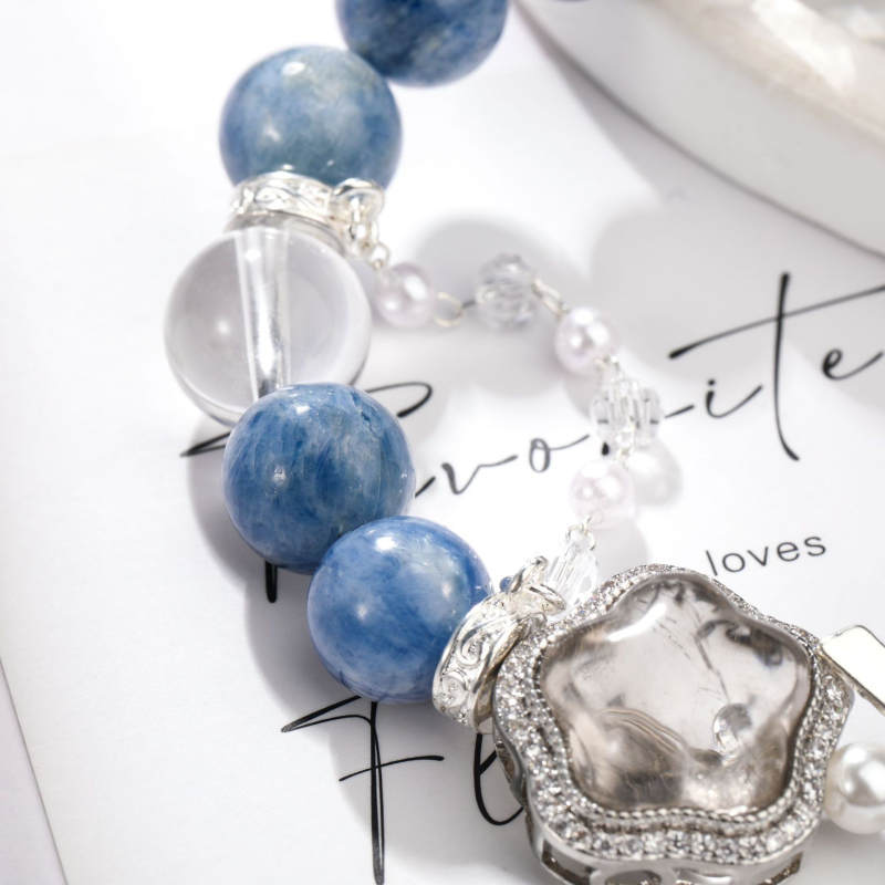 Βραχιόλι από χάντρες με κρύσταλλο, χωρίς πλευρικούς λίθους, αξεσουάρ: κράμα και κρύσταλλο, μάρκα Decorate the Pavilion, Κινεζικό στυλ