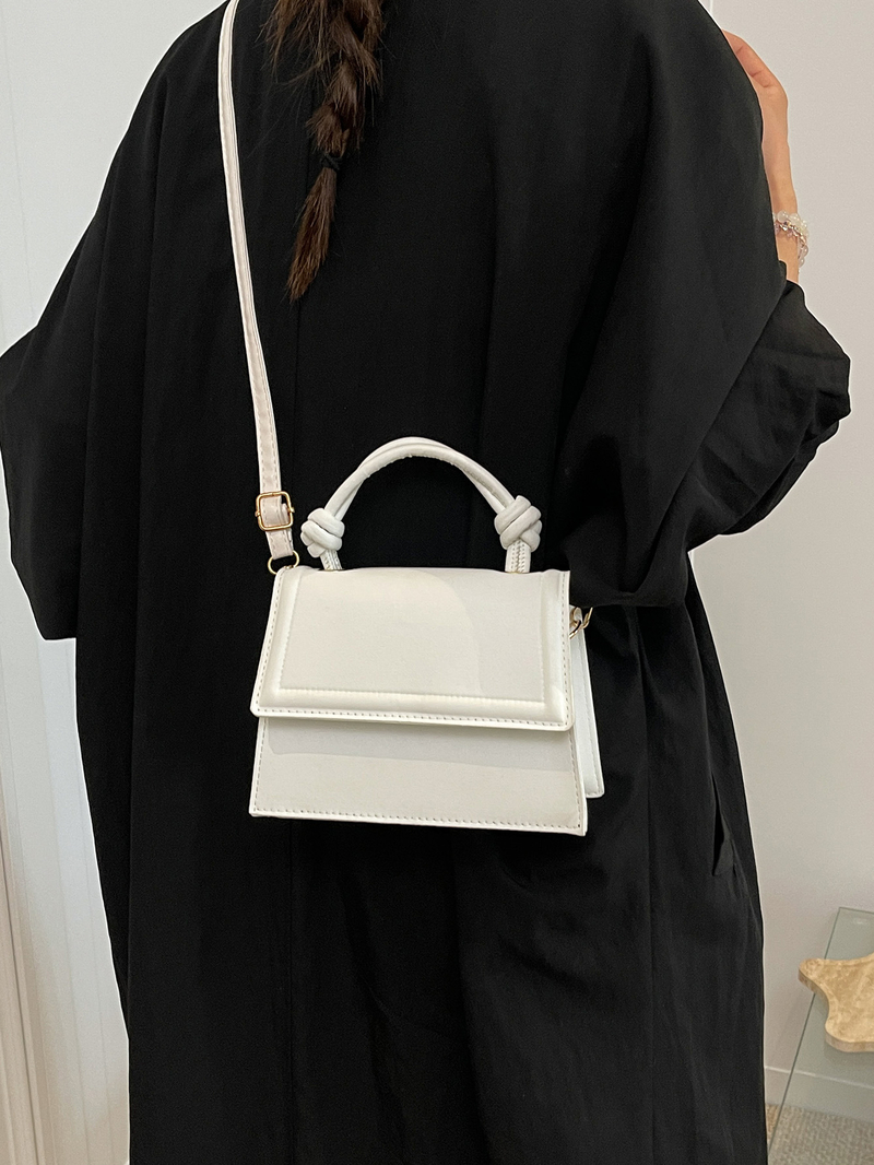 Geantă de umăr casual nouă, în stil solid, geantă de mână casual pentru femei, geantă de umăr pătrată mică, la modă și simplă.