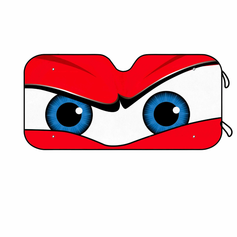 Automobiilne väline päikesekaitse alumiiniumi fooliaga, imava kinnitusega, logotüübi trükkimine võimalik, multikas motiiv, ettepoole suunatud esiklaasi piirkonnale