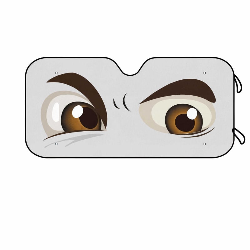 Automobiilne väline päikesekaitse alumiiniumi fooliaga, imava kinnitusega, logotüübi trükkimine võimalik, multikas motiiv, ettepoole suunatud esiklaasi piirkonnale