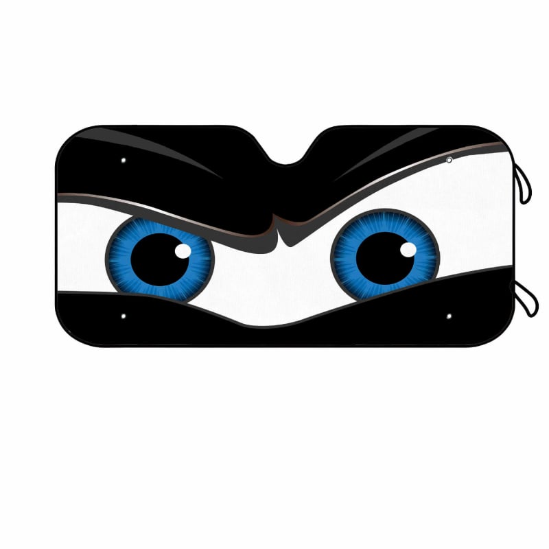 Automobiilne väline päikesekaitse alumiiniumi fooliaga, imava kinnitusega, logotüübi trükkimine võimalik, multikas motiiv, ettepoole suunatud esiklaasi piirkonnale