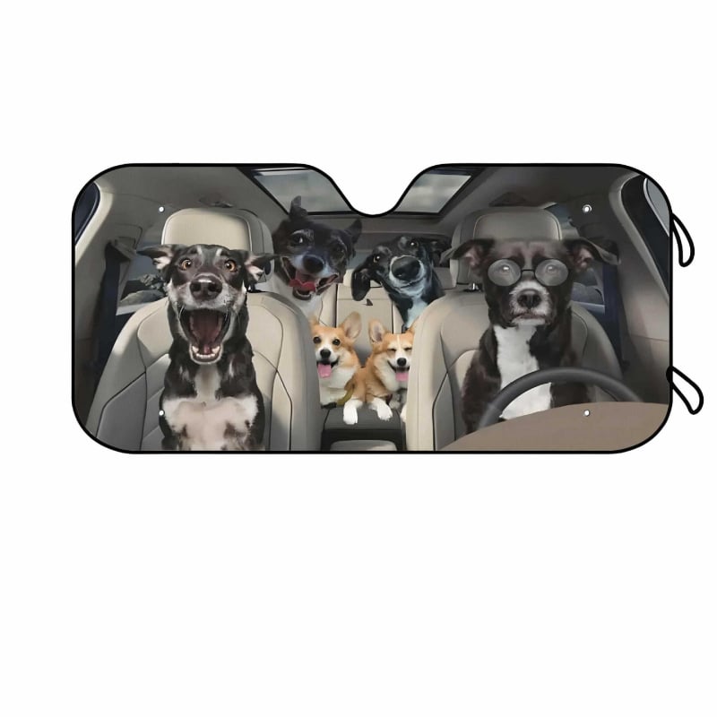 Automobiilne väline päikesekaitse alumiiniumi fooliaga, imava kinnitusega, logotüübi trükkimine võimalik, multikas motiiv, ettepoole suunatud esiklaasi piirkonnale