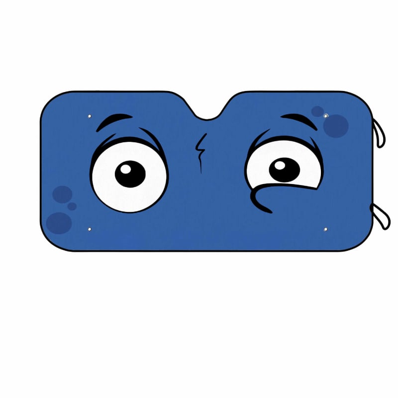 Automobiilne väline päikesekaitse alumiiniumi fooliaga, imava kinnitusega, logotüübi trükkimine võimalik, multikas motiiv, ettepoole suunatud esiklaasi piirkonnale