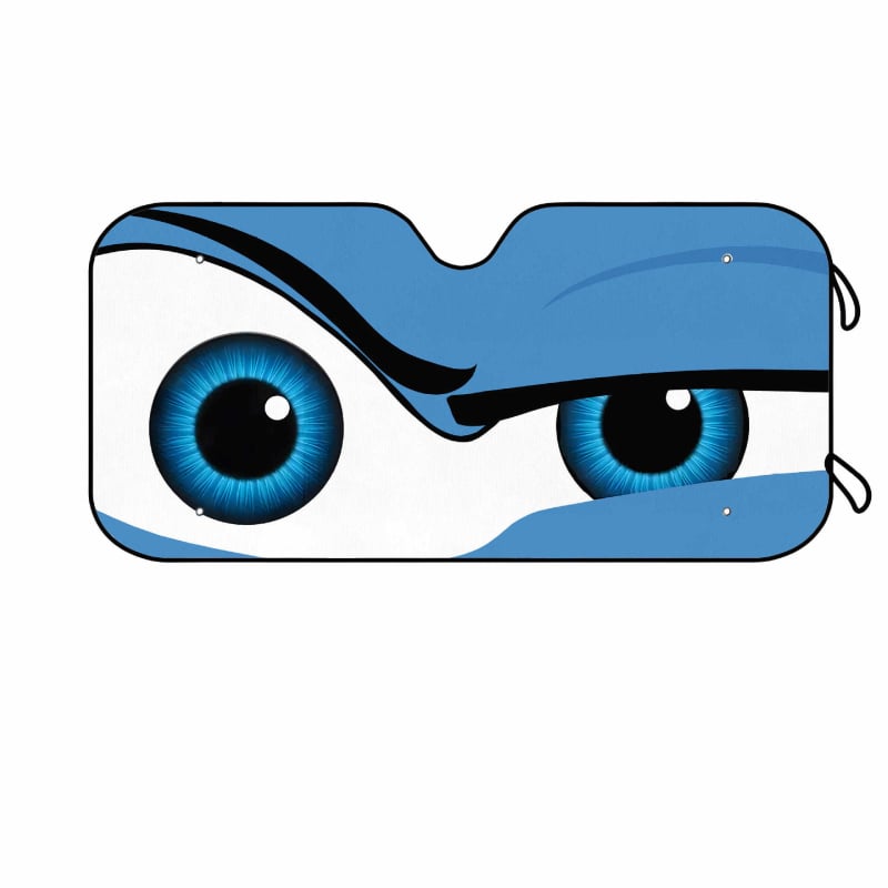 Automobiilne väline päikesekaitse alumiiniumi fooliaga, imava kinnitusega, logotüübi trükkimine võimalik, multikas motiiv, ettepoole suunatud esiklaasi piirkonnale