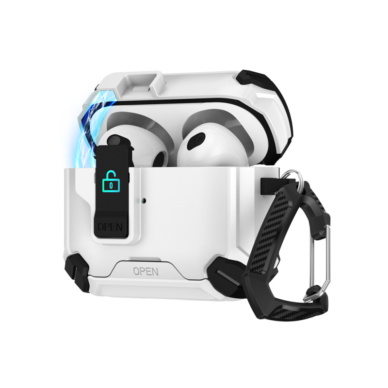 AirPods Pro tok mágneses állvánnyal és záróval – TPU puha héj, rajzfilm stílus, injekciós formázás, Apple AirPods Pro (3. generáció és 2. generáció)