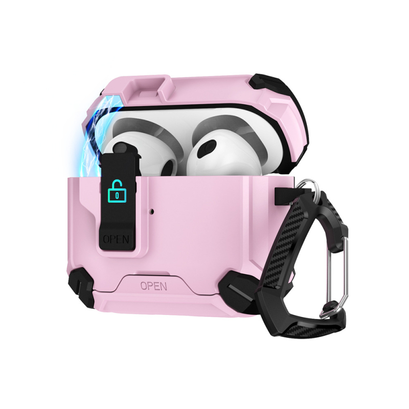 AirPods Pro tok mágneses állvánnyal és záróval – TPU puha héj, rajzfilm stílus, injekciós formázás, Apple AirPods Pro (3. generáció és 2. generáció)