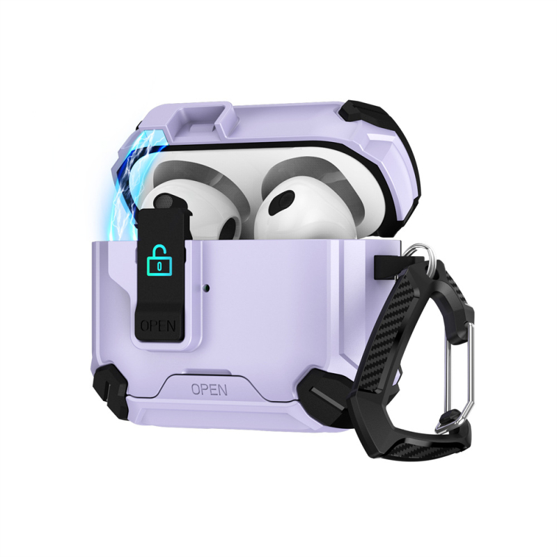 AirPods Pro tok mágneses állvánnyal és záróval – TPU puha héj, rajzfilm stílus, injekciós formázás, Apple AirPods Pro (3. generáció és 2. generáció)