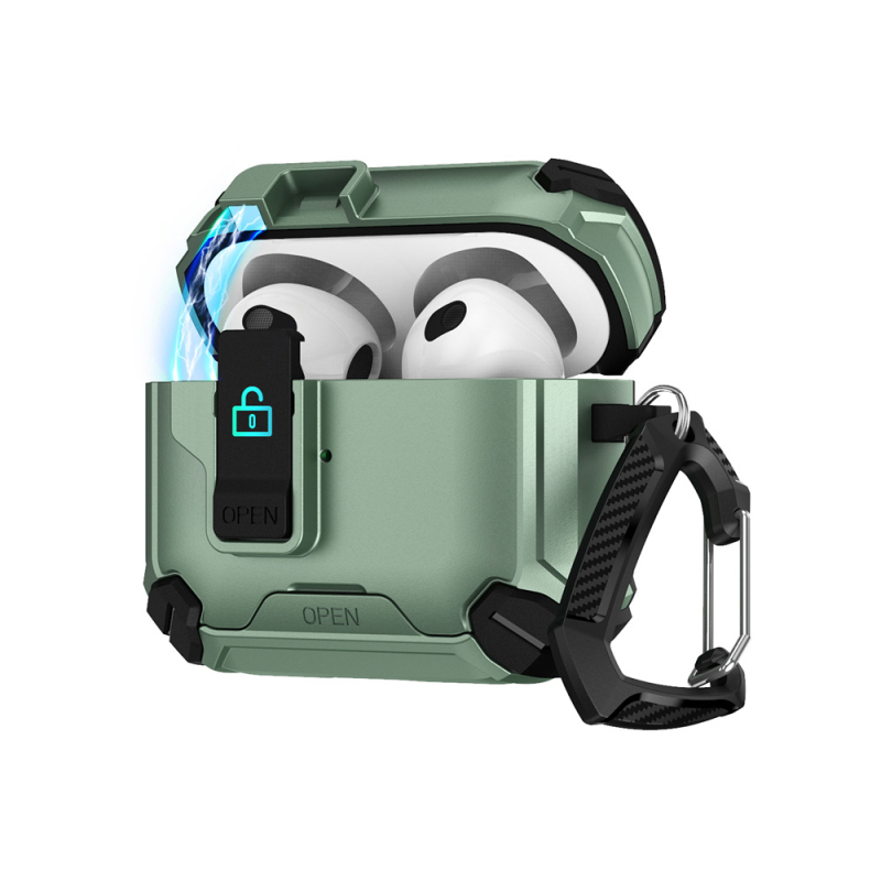 AirPods Pro tok mágneses állvánnyal és záróval – TPU puha héj, rajzfilm stílus, injekciós formázás, Apple AirPods Pro (3. generáció és 2. generáció)