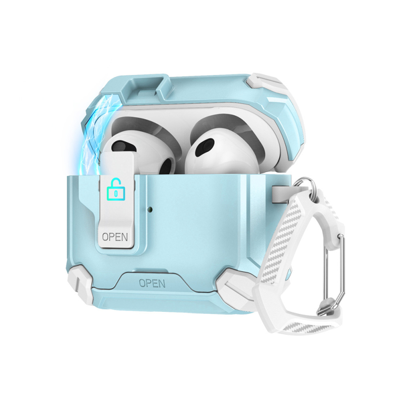 AirPods Pro tok mágneses állvánnyal és záróval – TPU puha héj, rajzfilm stílus, injekciós formázás, Apple AirPods Pro (3. generáció és 2. generáció)