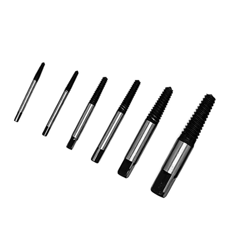 8-dijelni set alata za uklanjanje slomljenih vijaka iz slavina, trostrukih ventila i vodovodnih cijevi; visoko ugljična čelik; dimenzije 80×60 mm i 90×60 mm; za kućno mehaničko održavanje