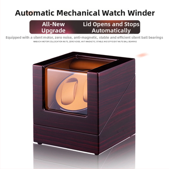 Automatický natahovač hodin s dvoma polohami, otváracím krytom a automatickým vypnutím