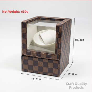 Elektrický otočný stojan na hodinky s koženou textúrou krokodílieho vzoru, jednokanálový, krabica 50 kusov