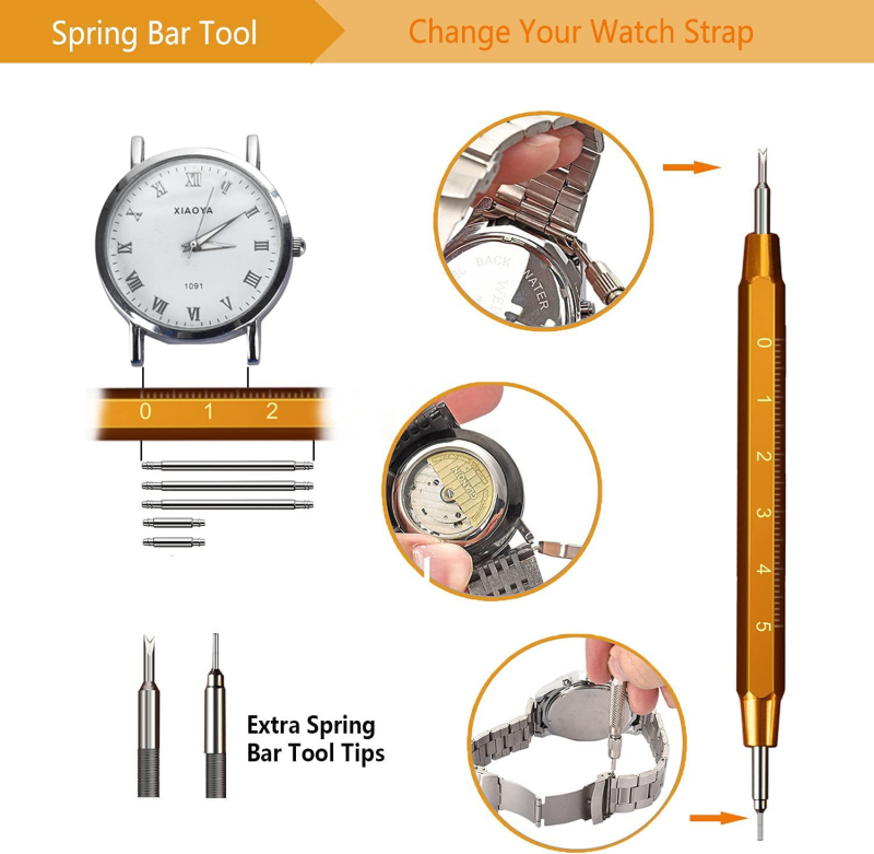 Set alata za popravak satova, 149 dijelova, za rastavljanje i zamjenu baterije, kućna upotreba