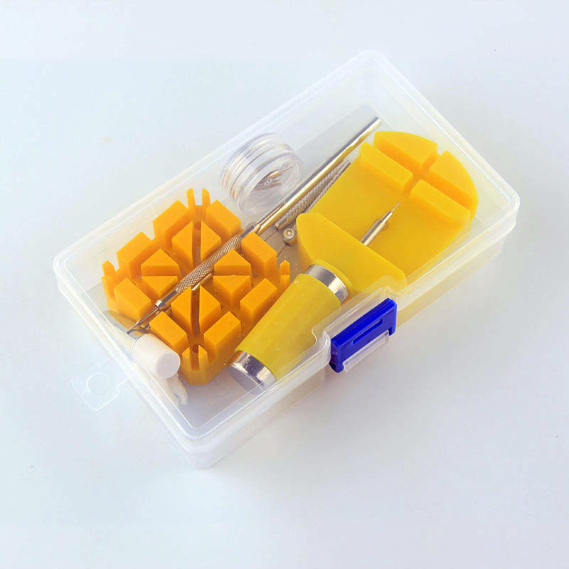 Set alata za popravak satova, 12-dijeli mini set za uklanjanje remena u plastičnoj kutiji, za kućnu upotrebu i popravak satova