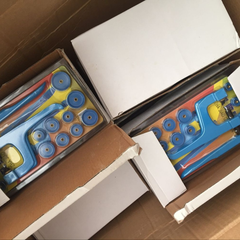 Órajavító prés és zárófogó készlet: műanyag öntőforma + fém fogók, 11 készlet, 18–34 mm, háztartási használatra