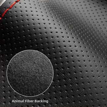 Husă de volan cusută manual - Piele de vițel din primul strat, absorbantă la transpirație, respirabilă, antiderapantă