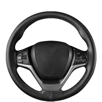 Husă de volan cusută manual - Piele de vițel din primul strat, absorbantă la transpirație, respirabilă, antiderapantă