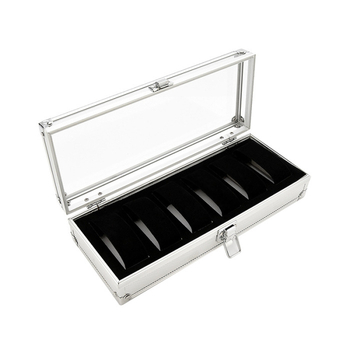 Kutija za satove s prozorom, PVC-aluminijska konstrukcija, organizator sa 6 pretinaca; pakiranje: 30 komada; porijeklo: Jinhua, Zhejiang