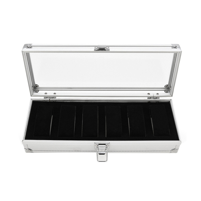 Kutija za satove s prozorom, PVC-aluminijska konstrukcija, organizator sa 6 pretinaca; pakiranje: 30 komada; porijeklo: Jinhua, Zhejiang