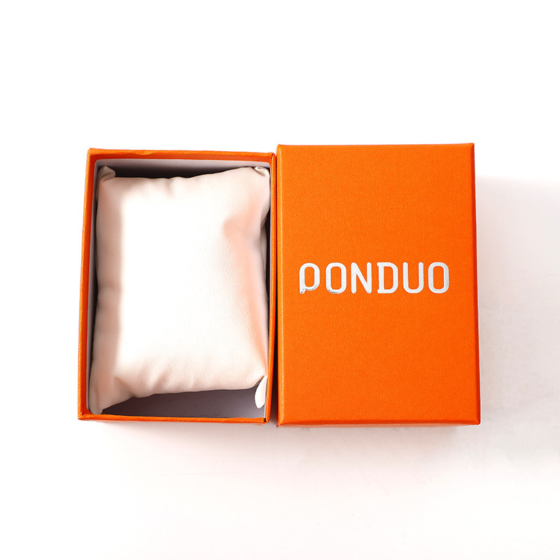 Ponduo kutija za satove s preklopnim poklopcem, PU koža, lychee uzorak, bez loga, težina 500 g