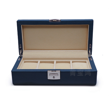 Kutija za čuvanje satova sa četiri pretinca, drvena konstrukcija, prilagodljivo, pakiranje za nakit
