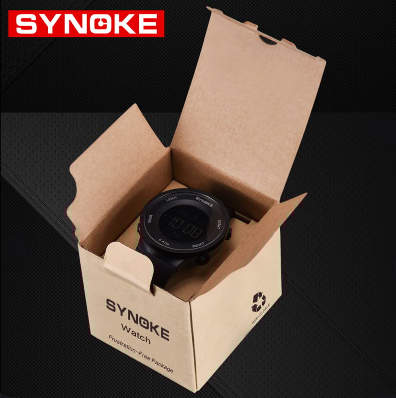 Κουτί δώρου ρολογιού (χαρτόνι) με εκτύπωση λογότυπου, διαθέσιμη εξατομίκευση, μάρκα SYNOKE/Momo, αδειοδοτημένη ιδιωτική ετικέτα, συσκευασία 500 τεμάχια