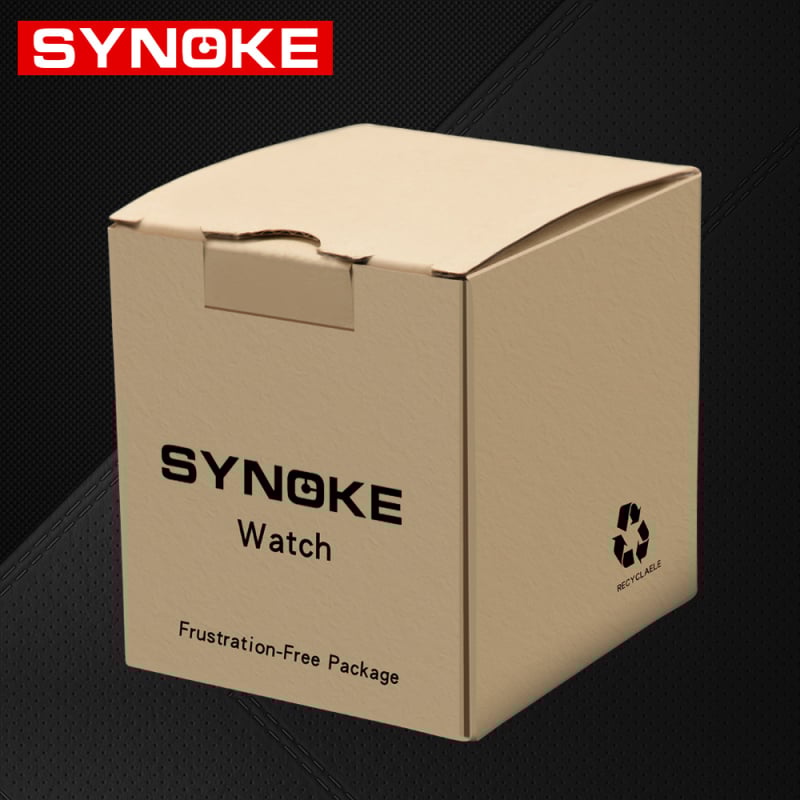 Κουτί δώρου ρολογιού (χαρτόνι) με εκτύπωση λογότυπου, διαθέσιμη εξατομίκευση, μάρκα SYNOKE/Momo, αδειοδοτημένη ιδιωτική ετικέτα, συσκευασία 500 τεμάχια