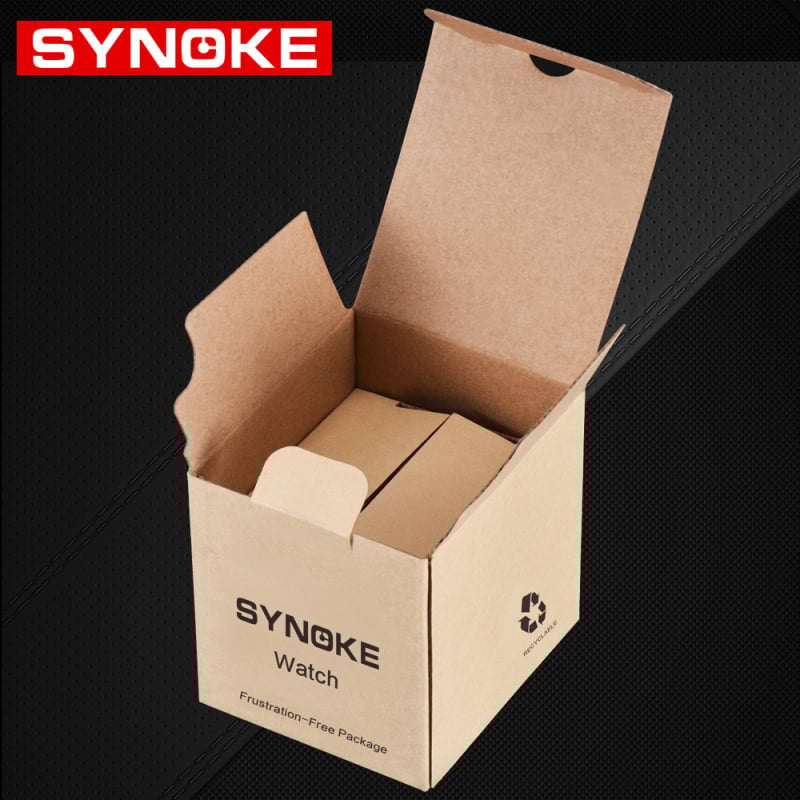 Κουτί δώρου ρολογιού (χαρτόνι) με εκτύπωση λογότυπου, διαθέσιμη εξατομίκευση, μάρκα SYNOKE/Momo, αδειοδοτημένη ιδιωτική ετικέτα, συσκευασία 500 τεμάχια