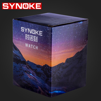 Cutie cadou pentru ceasuri de copii, cutie pătrată mică pentru ambalare, cu logo imprimat, personalizabilă (125 buc, SYNOKE/Momo, etichetă privată licențiată)