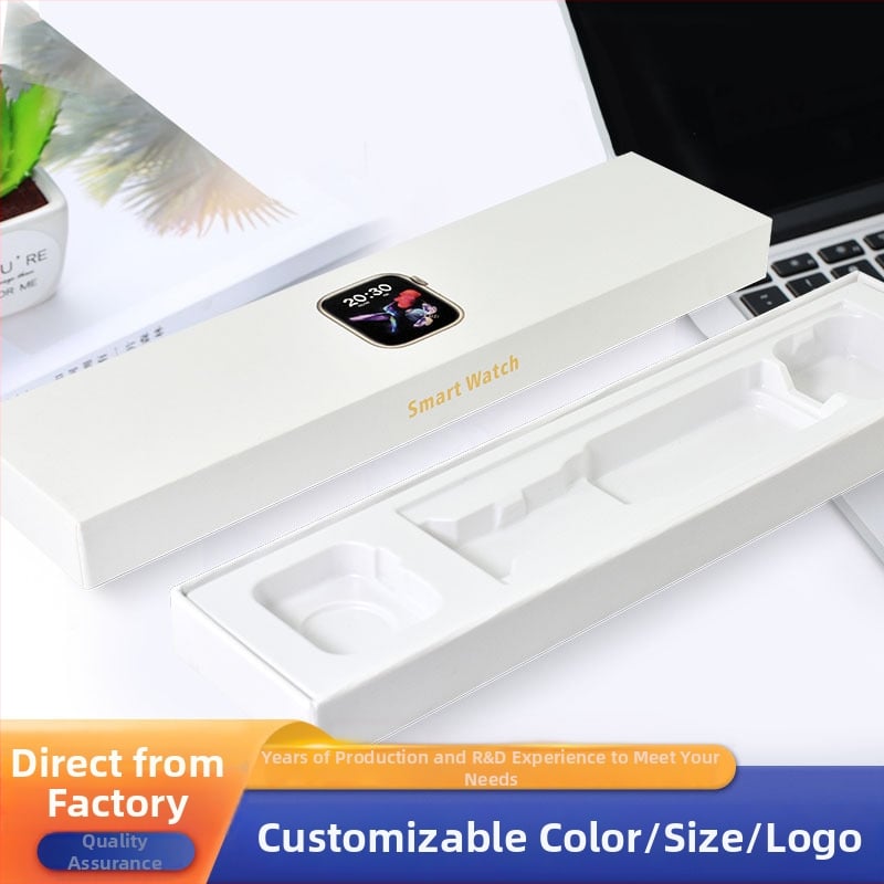 Cutie de ambalare pentru ceas cu capac și bază, material compozit, compartiment fix, ambalare bijuterii