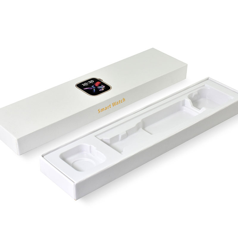 Cutie de ambalare pentru ceas cu capac și bază, material compozit, compartiment fix, ambalare bijuterii