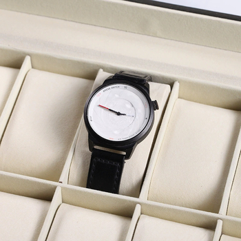 Kutija za satove sa 12 pretinaca i prozorom za izlaganje, kutija za nakit, drvena