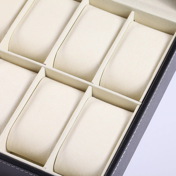 Kutija za satove sa 12 pretinaca i prozorom za izlaganje, kutija za nakit, drvena