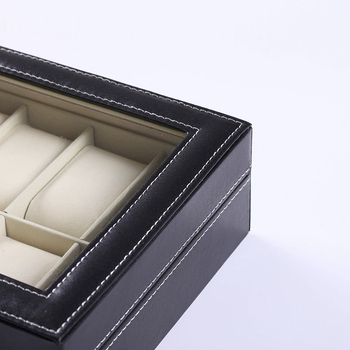 Kutija za satove sa 12 pretinaca i prozorom za izlaganje, kutija za nakit, drvena