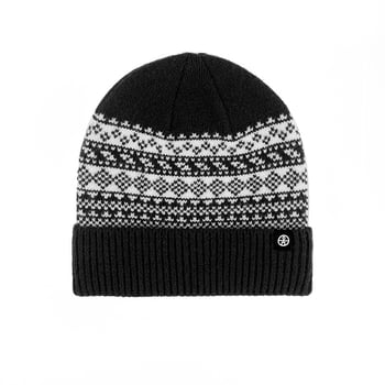 Плетена зимна шапка Fair Isle с жакардов принт за жени, многофункционална, топла, за дейности на открито, дебела, покрива за глава, с качулка и предпазител за уши