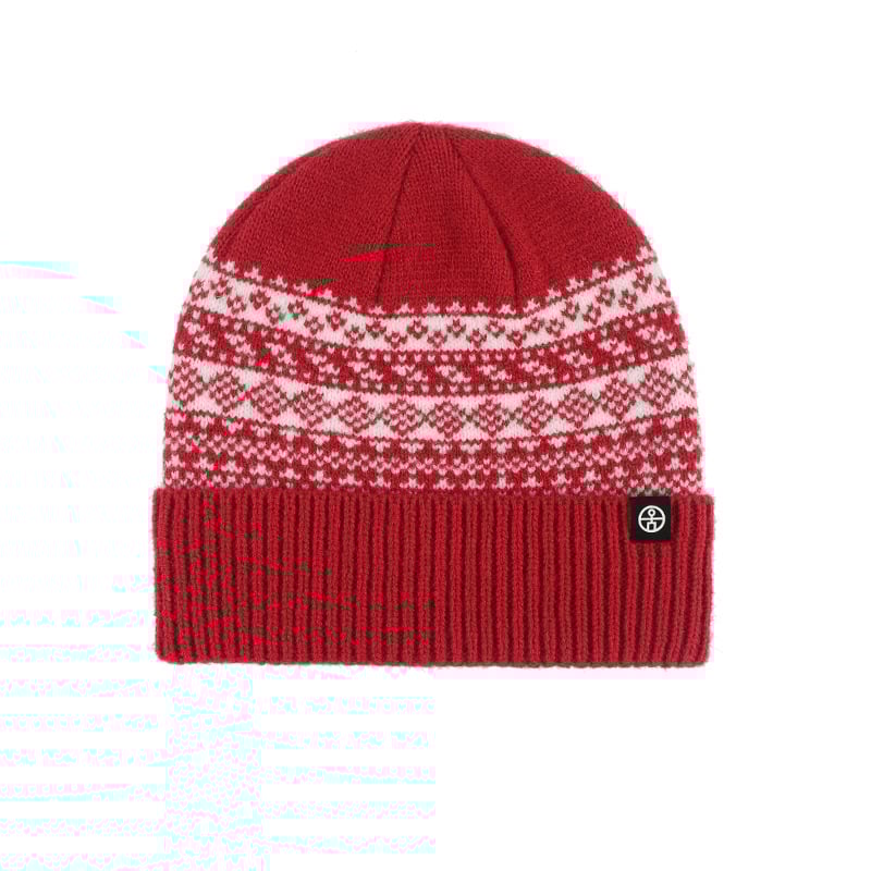 Плетена зимна шапка Fair Isle с жакардов принт за жени, многофункционална, топла, за дейности на открито, дебела, покрива за глава, с качулка и предпазител за уши