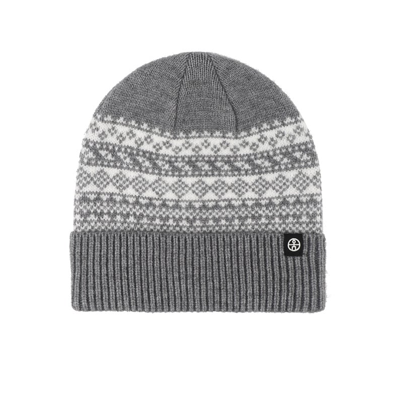 Плетена зимна шапка Fair Isle с жакардов принт за жени, многофункционална, топла, за дейности на открито, дебела, покрива за глава, с качулка и предпазител за уши