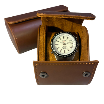 Cutie portabilă de afișare a ceasurilor din piele PU, cu logo personalizabil, piele multicoloră și design arcuit